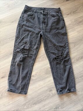 AFRM Men's Relaxed Distressed Gray-Black Jeans size 30